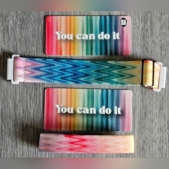 ZOX "YOU CAN DO IT" #1733 & #758 wristband & 20mm ANDROID SAMSUNG watchband DUO - Picture 5 of 11